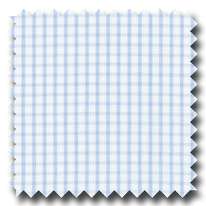 Pale Blue Check 2Ply Broadcloth - Custom Dress Shirt