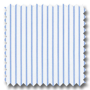 Light Blue Stripe 2Ply Broadcloth - Custom Dress Shirt