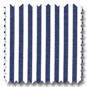 Navy Stripe 2Ply Twill - Custom Dress Shirt