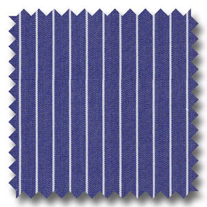 Navy Blue Stripe 2Ply Broadcloth - Custom Dress Shirt