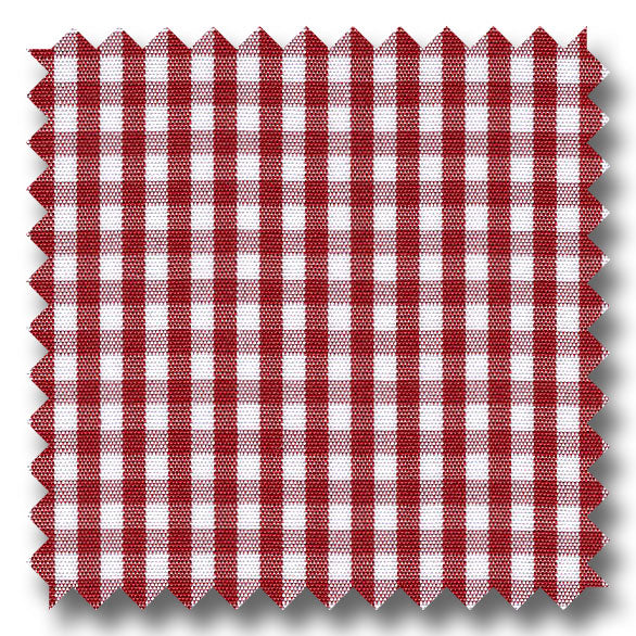 Red Check 2Ply Broadcloth - Custom Dress Shirt