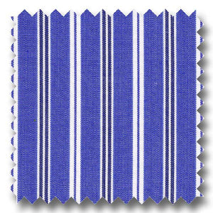 Blue and Black Stripe 2Ply Broadcloth - Custom Dress Shirt