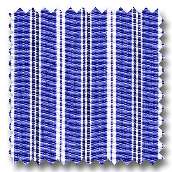 Blue and Black Stripe 2Ply Broadcloth - Custom Dress Shirt