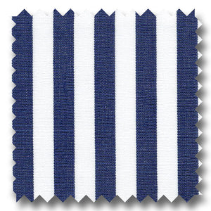 Navy Stripe 2Ply Broadcloth - Custom Dress Shirt