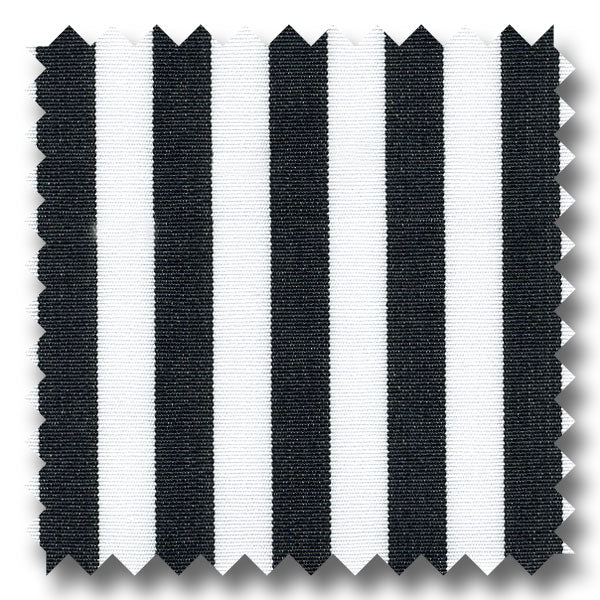 Black Stripe 2Ply Broadcloth - Custom Dress Shirt