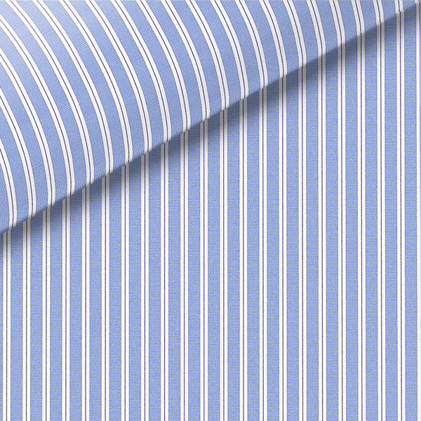 Blue and Navy Stripe Broadcloth Dress Shirt