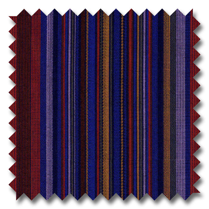 Tone and Tone Stripe Red, Blue and Multiple - Custom Dress Shirt