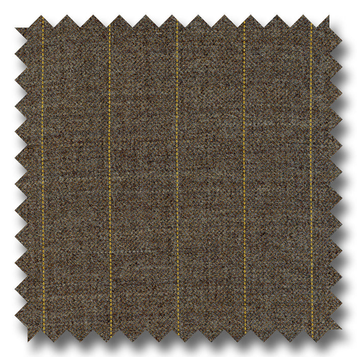 Brown with Tan Pinstripes 100% Wool