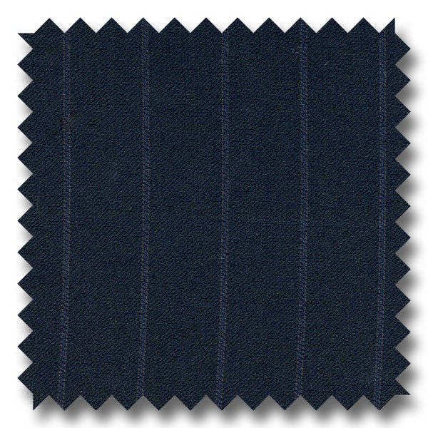 Navy Chalk Stripes 100% Wool