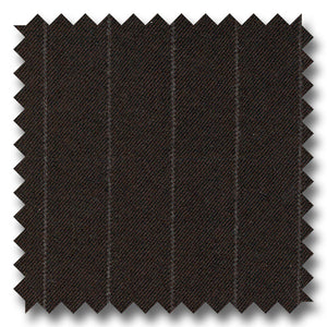 Brown Chalk Stripes 100% Wool