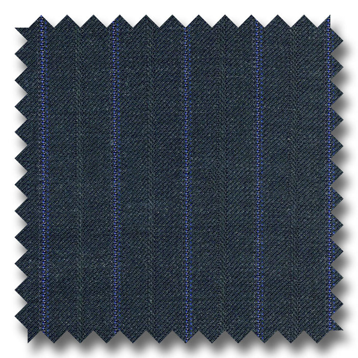 Navy with Blue Stripes 100% Wool
