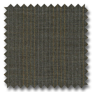 Gray with Silver & Tan Pinstripes 100% Wool