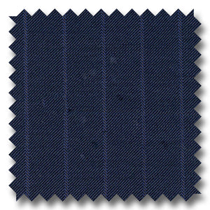 Navy with Blue Chalk Stripes 100% Wool