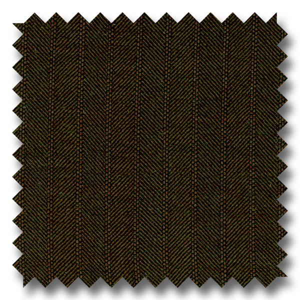 Dark Brown Herringbone 100% Wool