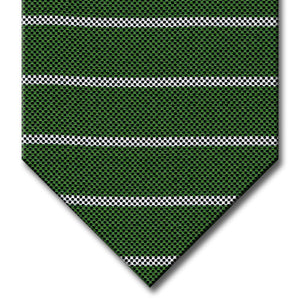 Green with Silver Stripe Tie