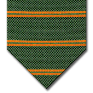 Green with Orange Stripe Tie