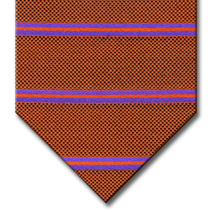 Orange with Purple Stripe Tie