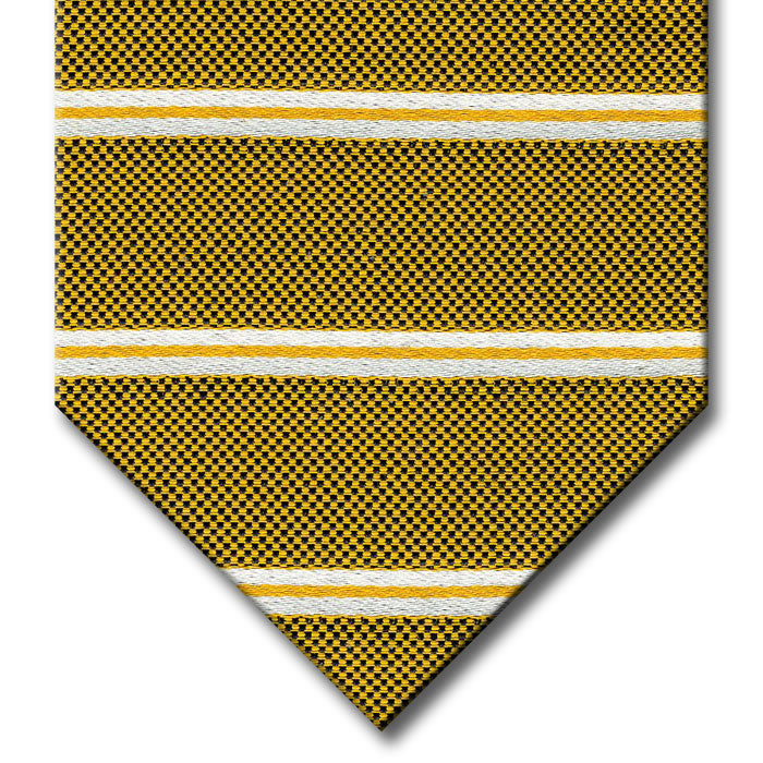 Gold with Silver Stripe Custom Tie