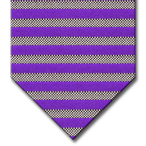Purple and Silver Stripe Custom Tie