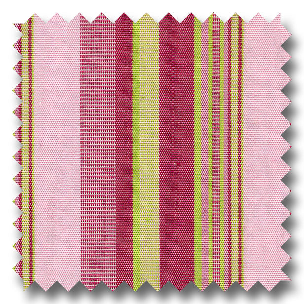 Pink, Green and Multiple Stripe Poplin - Custom Dress Shirt